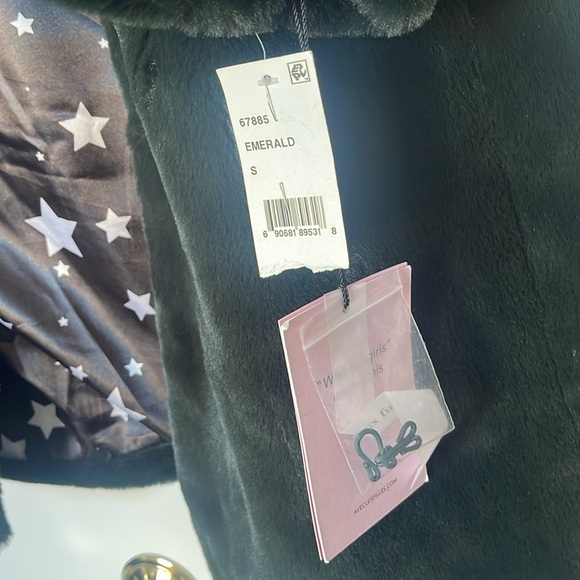 Avec Les Filles Faux Fur Emerald Green Shawl Collar Coat - Picture 10 of 11